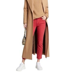 MOTHER “The Stunner Ankle Fray” Jeans in Tomato Orange Size 27 — GORGEOUS!!!